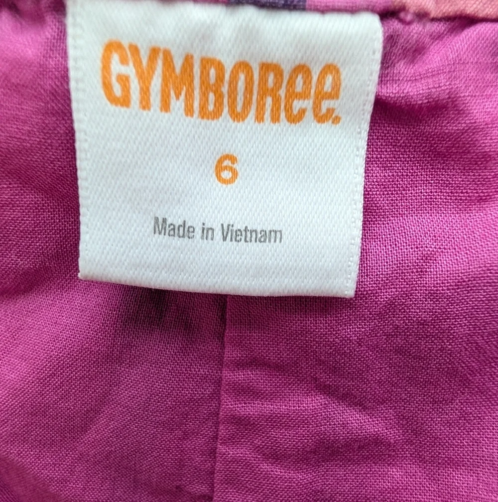 Gymboree Girls Pink Plaid Cotton Shorts Size 6